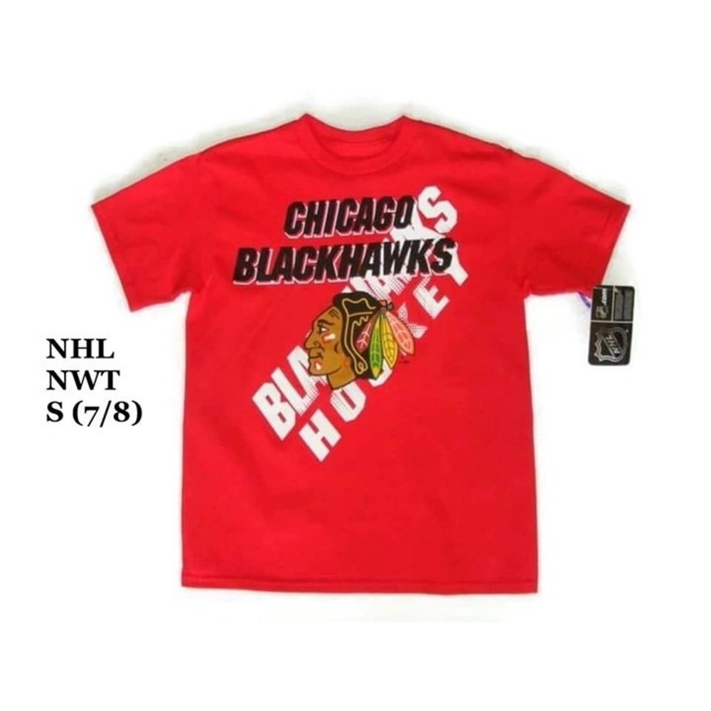 NHL Licensed Chicago Blackhawks Red Short Sleeve T-Shirt Boys size Small NEW